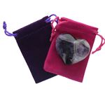 Amethyst Chevron Heart Large in Pouch
